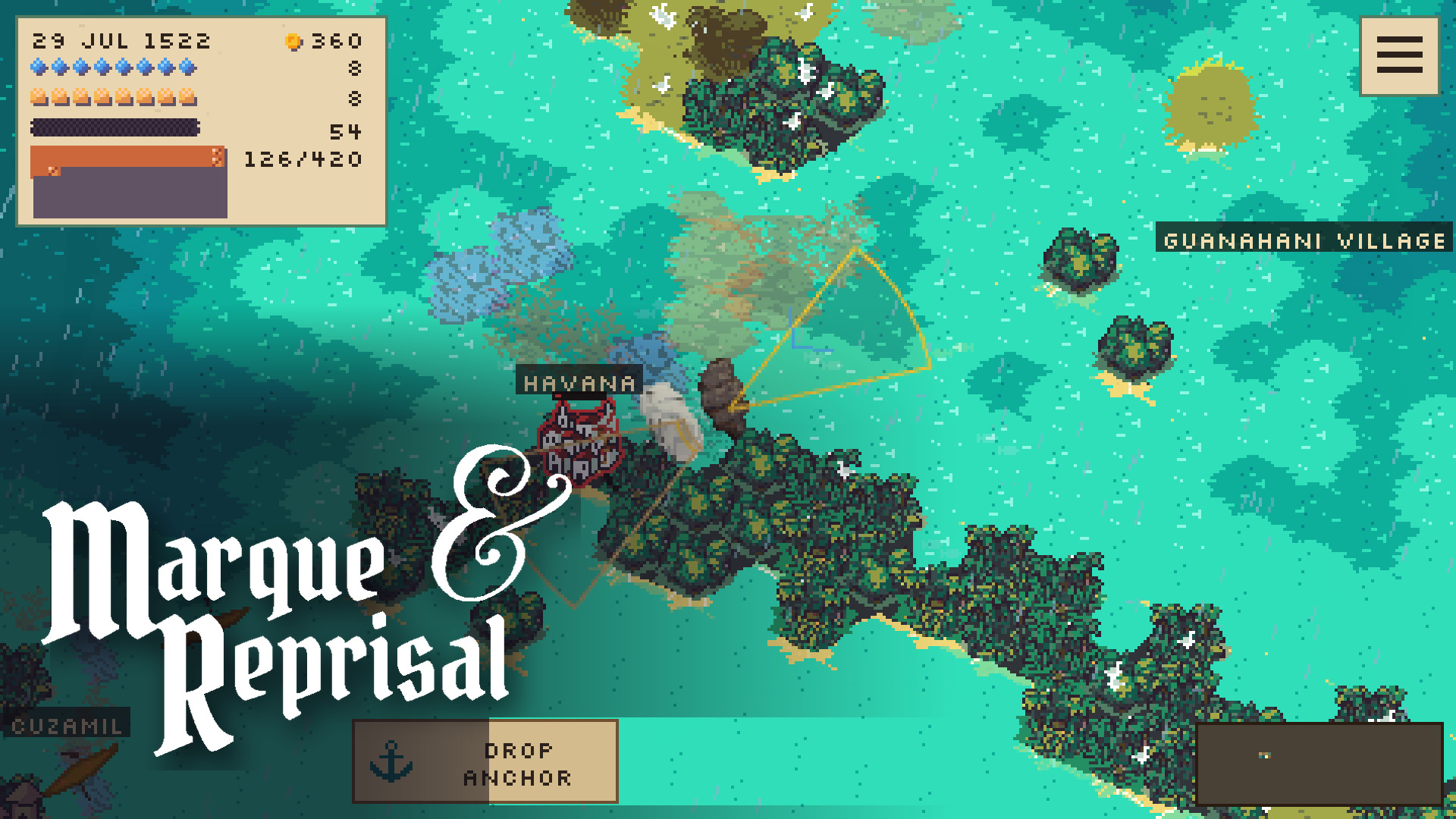 Marque & Reprisal gameplay trailer thumbnail showing a broadside against Havana